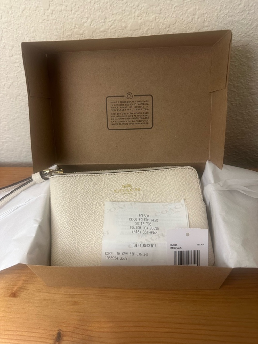 Coach Chalk Wristlet